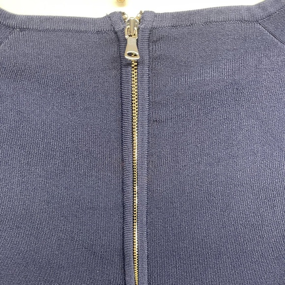 TANYA TAYLOR LONG SLEEVELESS MULTICOLOR DRESS SIZE M NAVY BLUE - Picture 7 of 7